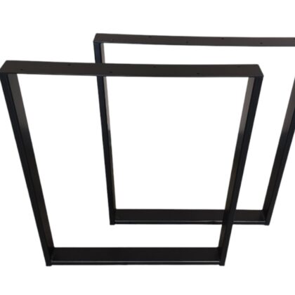 Metalowe nogi do stołu/biurka 2 sztuki - LOFT 60x72 cm - Profil 6x2 cm - Czarny mat